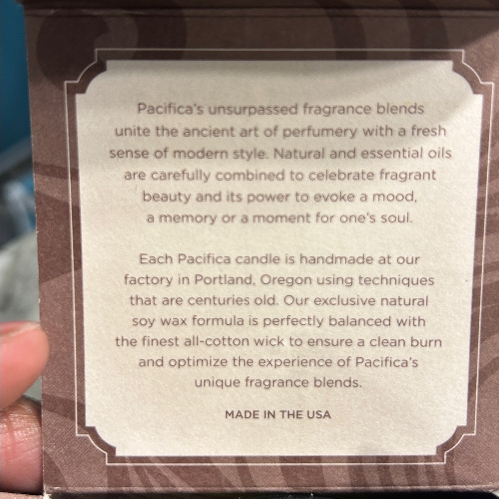 Pacifica Mediterranean Fig Soy Candle Very Rare Discontinued NIB - Picture 3 of 4
